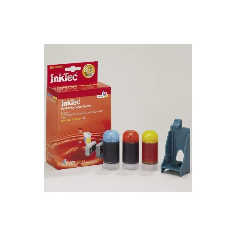 Recharge d'encre InkTec pour Canon BC-05. 3 COULEURS. 20 ml x 3