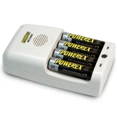 Carregador de luz inteligente Powerex MH-C204W para 4 pilhas AA, AAA NiMH