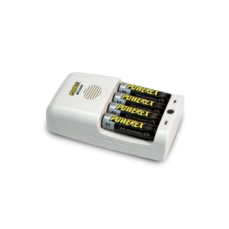 Carregador de luz inteligente Powerex MH-C204W para 4 pilhas AA, AAA NiMH