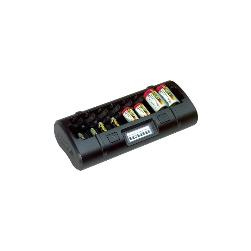 Carregador Powerex MH-C808M para 8 pilhas AA, AAA, C, D NiMH ou NiCD