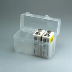 Estojo organizador POWEREX para 4 baterias de 9v.