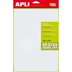 APLI Papier métallisé PERLA A4 130gr. 10 feuilles