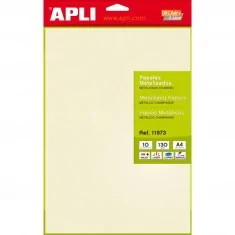 Papel Metalizado APLI CHAMPAGNE A4 130gr. 10 folhas