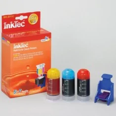 Kit de recarga InkTec para cartuchos Canon CL-511, 513, CL-211, 211xl, CL-811, 811xl e CL-816, 816xl 3 CORES. 20ml x 3