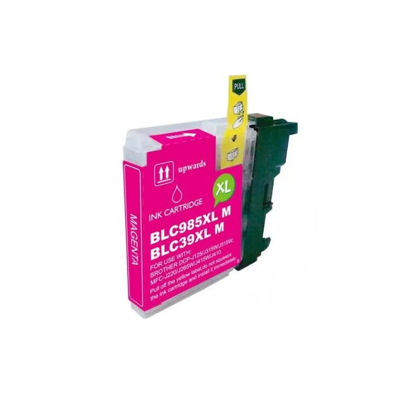Cartouche compatible Brother LC-1100C, LC985C et LC-980C, haute capacité, MAGENTA