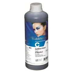 Tinta de sublimación Cian para Epson DX4, DX5, EcoTank. Sublinova Smart (botella de 1 litro)