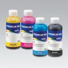 PACK 4 Frascos de 100ml de tinta para tinteiros Epson e CISS (tinta à base de água). 4 cores de tinta InkTec E0005