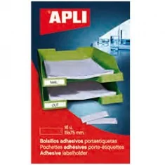 APLI Bolsillos portaetiquetas 55x102mm 6uds.