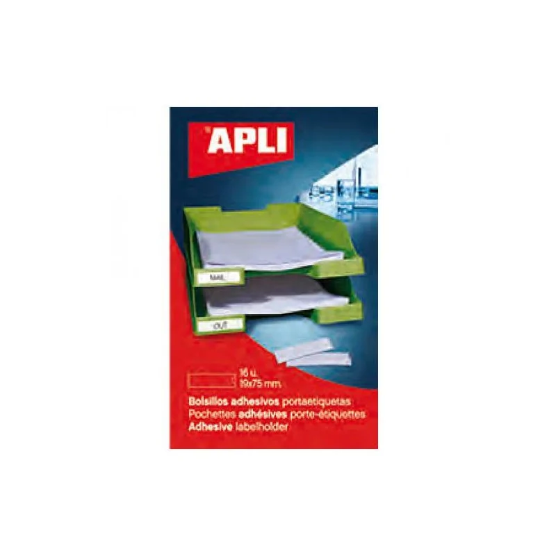 APLI Bolsillos portaetiquetas 55x102mm 6uds.