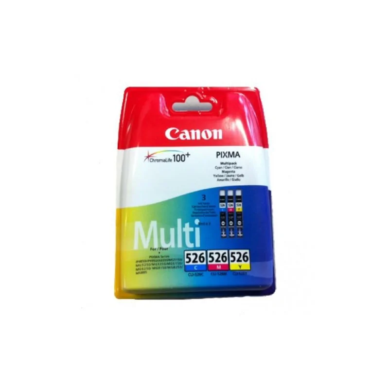 CANON Pack Cartuchos de tinta, CLI526 Cian+Magenta+Amarillo
