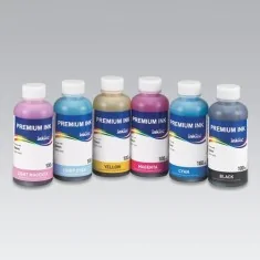 PACK, Tinta InkTec E0010, 6 Botes de 100ml, 6 colores, tinta colorante (dye) para cartuchos Epson y CISS