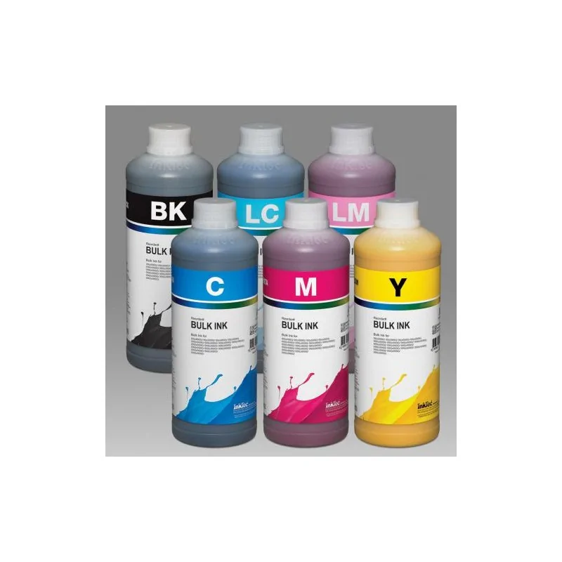 SET 6 litres d'encre pour imprimantes Epson . Encre à colorant de haute qualité, InkTec E0010