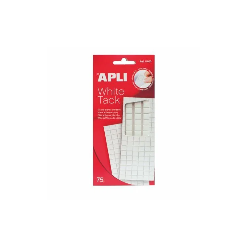 APLI Masilla blanca adhesiva. Tacks 75Gr.