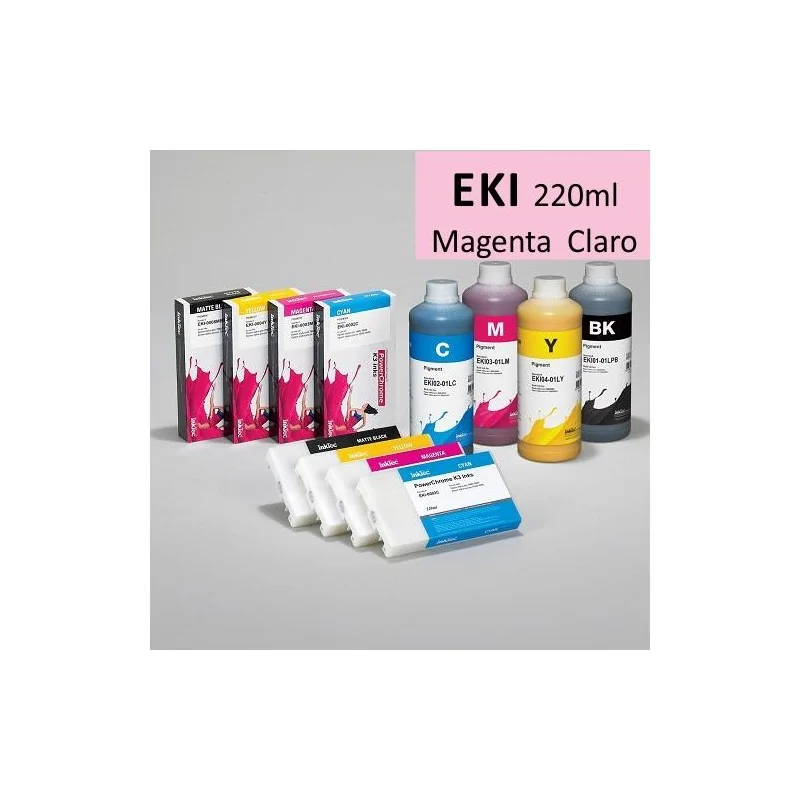 Tinteiro para plotters Epson Stylus Pro 7880, 9880, px-7550, px-9550, tinta pigmentada 220ml, LIGHT MAGENTA