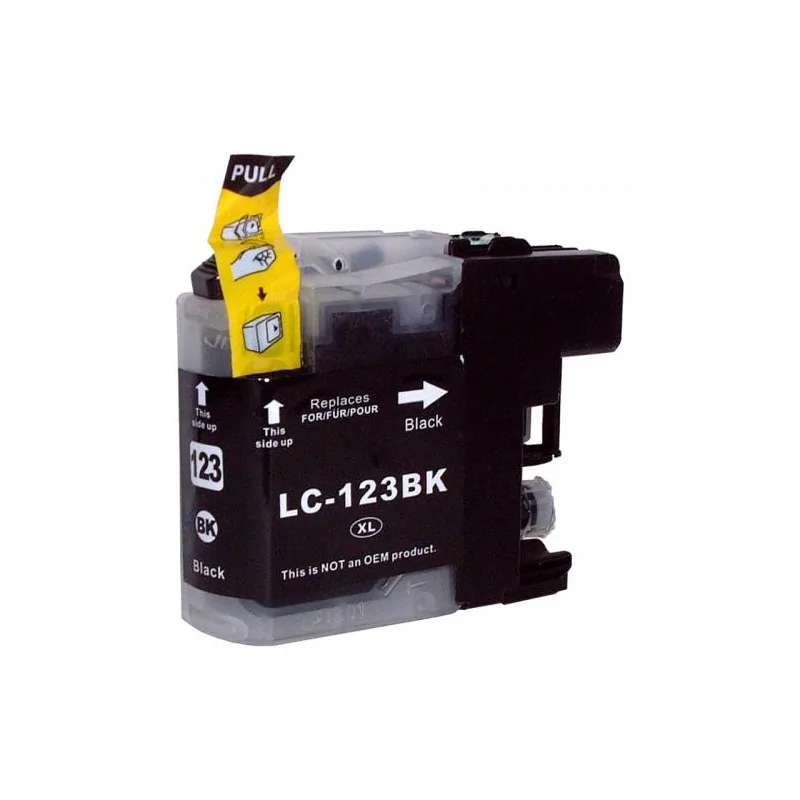 Cartouche compatible Brother LC-123BK, Haute capacité, NOIR
