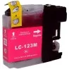 Cartucho compatible para Brother LC-123M Alta capacidad Magenta