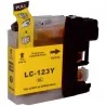Cartucho compatible para Brother LC-123Y Alta capacidad Amarillo