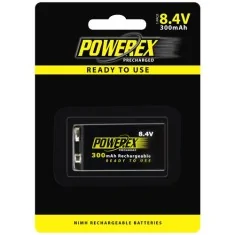 Batterie rechargeable de type 9v POWEREX PRECHARGED 8.4v, 300mAh