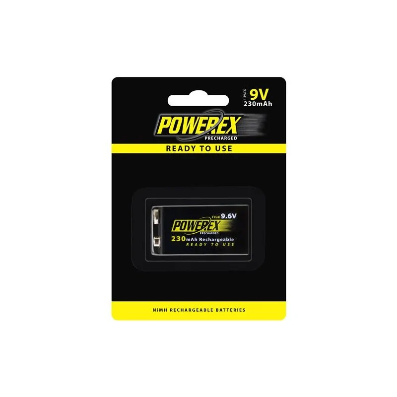 Pila recargable tipo 9v POWEREX PRECHARGED 9,6v, 230mAh