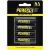 4 pilhas AA POWEREX PRECHARGED 2600mAh recarregáveis + estojo