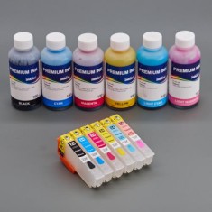 Cartuchos recargables para Epson 24 y 24xl + 100ml de tinta por color