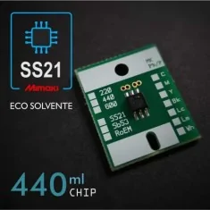 Chip SS21 para tinteiros de plotter Mimaki de 440ml, Ciano