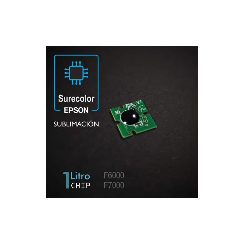 CHIP 1 Litro para plóters Epson Surecolor F6000, F7000, F6200, F7200, F9200 AMARILLO