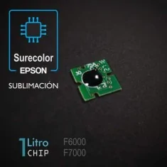 CHIP 1 Litro para plóters Epson Surecolor F6000, F7000, F6200, F7200, F9200 CIAN