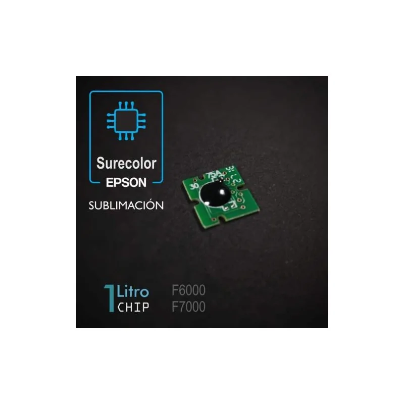 CHIP 1 litro para plotters Epson Surecolor F6000, F7000, F6200, F7200, F9200 CIANO