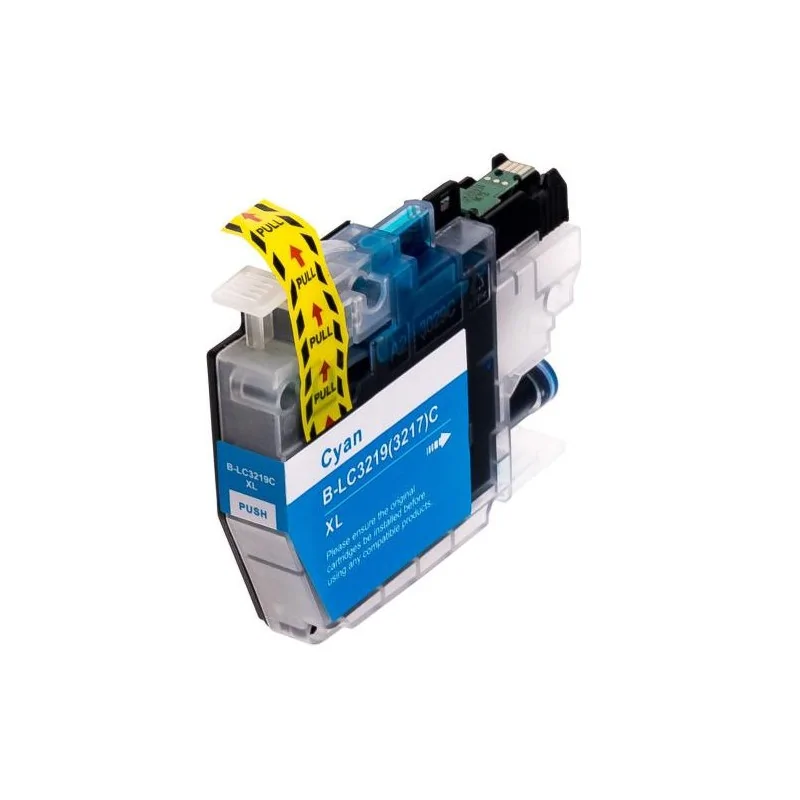 Tinteiro compatível Brother LC-3219C, CIANO de alta capacidade