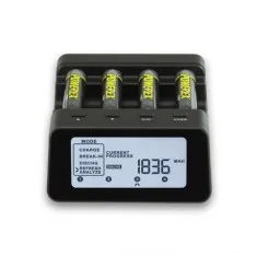 Carregador Powerex MH-C9000PRO, carregador-analisador para 4 pilhas AA, AAA NiMH, NiCD