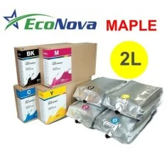 Bolsa 2L tinta Mimaki SS21 y Mimaki BS4 compatible, EcoNova MAPLE by InkTec, AMARILLO