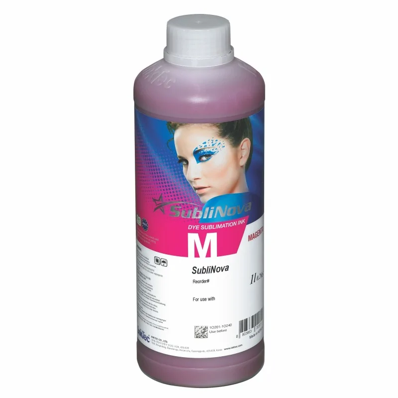 Encre de sublimation magenta pour têtes DX7. Sublinova G7 (bouteille de 1 litre)