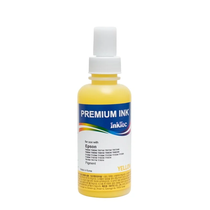 Compatible Epson Ecotank 104 Jaune. Flacon InkTec de 100 ml