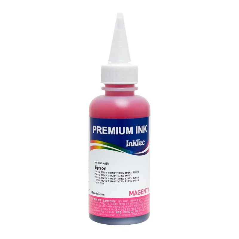 100ml de tinta 664 compatível com impressoras Epson EcoTank . Tinta InkTec Premium MAGENTA