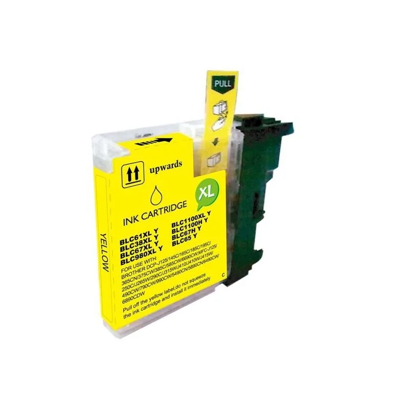 Brother LC-1100Y y LC-980Y cartucho compatible, Alta Capacidad, AMARILLO