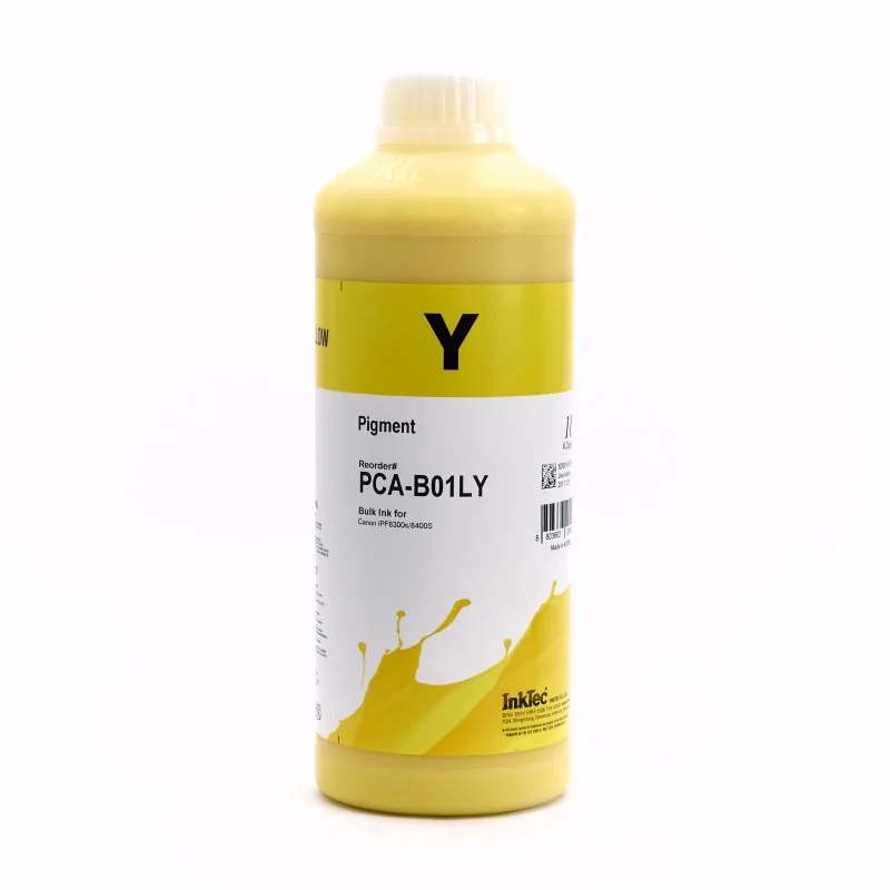 1L Tinta pigmentada para plóters Canon IPF8000S, IPF8300S, IPF8400S. Tinta InkTec PCA AMARILLO