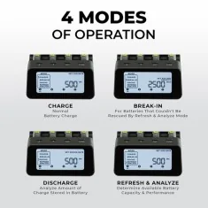 Carregador Powerex MH-C9000PRO, carregador-analisador para 4 pilhas AA, AAA NiMH, NiCD