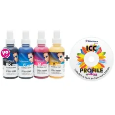 Tinta sublimación para Epson Ecotank, Inktec Sublinova Smart (4x100ml). Con Perfil de Color
