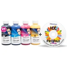 PACK: 4 botellas de 100ml, tinta de Sublimación, SubliNova Smart, by InkTec. Perfil de Color ICC gratis
