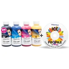 4 colores sublimación Sublinova Smart (4 x 100ml) + Perfil de Color ICC para Epson