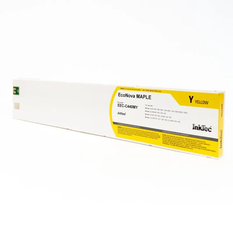 Cartouche compatible Mimaki SS21, EcoNova MAPLE par InkTec, JAUNE