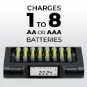 Chargeur Powerex MH-C980 pour 8 batteries NiMh AA, AAA avec analyseur