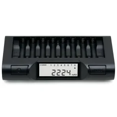 Chargeur Powerex MH-C980 pour 8 batteries NiMh AA, AAA avec analyseur