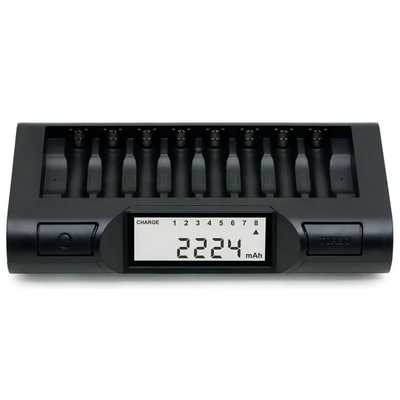 Chargeur Powerex MH-C980 pour 8 batteries NiMh AA, AAA avec analyseur