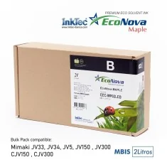 Saco 2L tinta eco-solvente para MBISS Mimaki SS21/BS4, EcoNova MAPLE da InkTec, PRETO