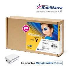 Encre de sublimation jaune pour Mimaki. Sublinova G7 (sac de 2 litres MBIS)