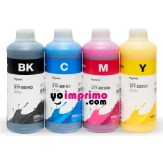 Tinta DTF InkTec, Pack 4 botellas de 1 litro, colores CMYK