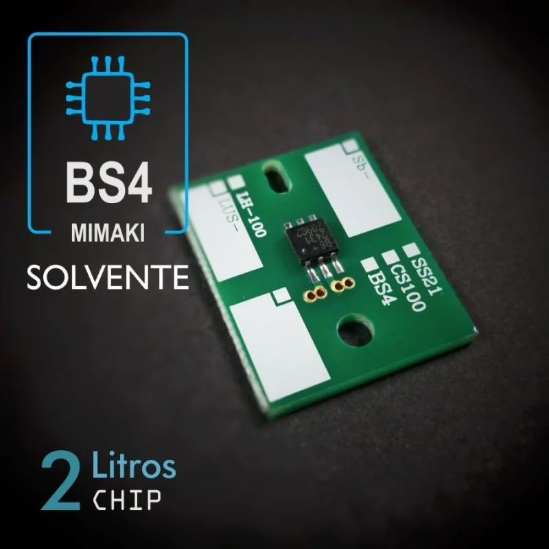 Chip BS4 compatible Mimaki, chip 2 litros para MBIS, Cian