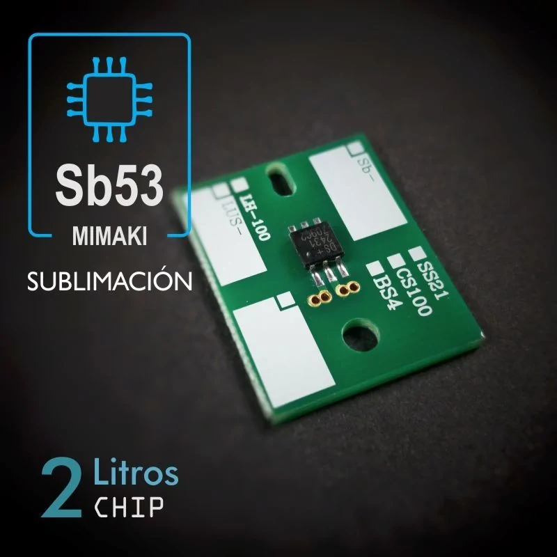 Chip SB53 compatible Mimaki MBIS, chip de 2L sublimación SB53, Azul